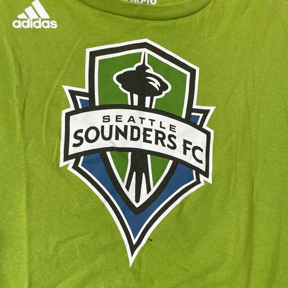 Seattle Sounders FC Adidas Go-To Tee Green MLS T-Shirt - Size 2X - Soccer Crest - Picture 3 of 6